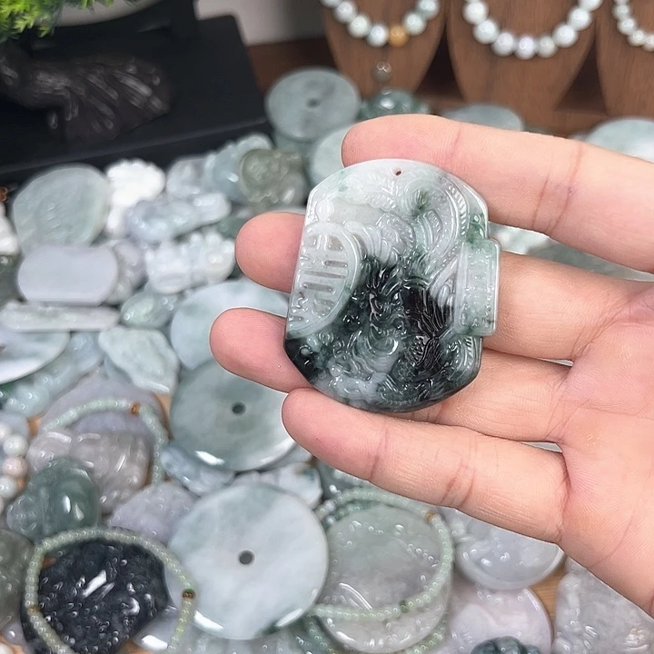 颈饰未镶嵌翡翠天然A货翡翠00041