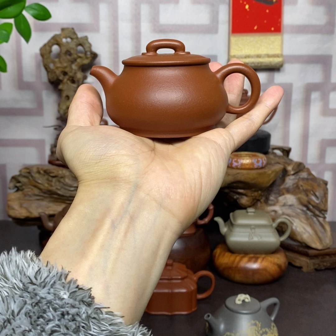 茶壶紫砂紫砂茶具降坡泥儒像