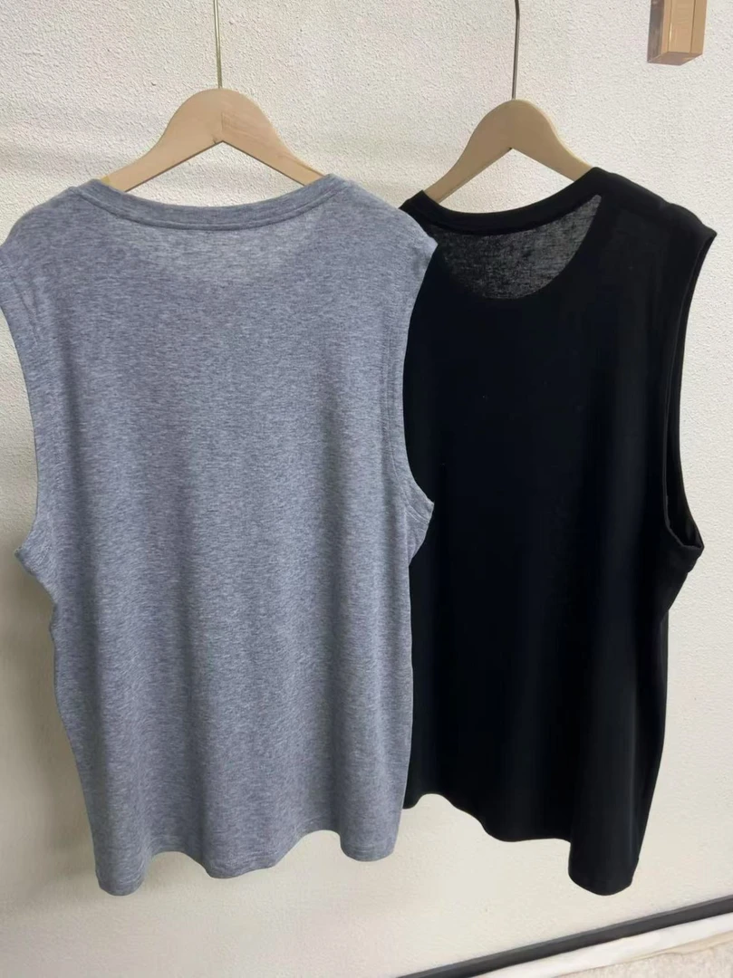 圆领宽松纯色无袖棉背心外穿内搭打底上衣时尚休闲薄款无袖T