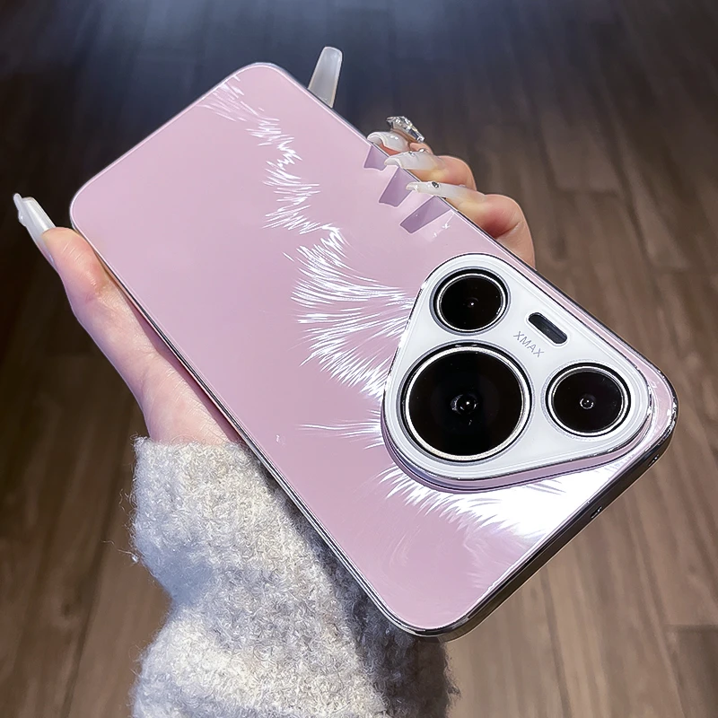 潮多米适用华为pura70手机壳pura70pro网红羽纱pro+全包镜头防摔