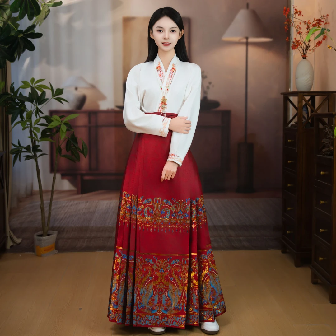 凤仪-原创汉服【潮娇娅】明制点翠织金妆花工艺日常通勤款新中式