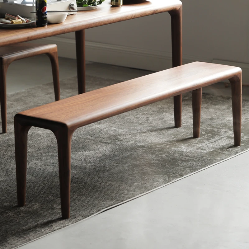 北美黑胡桃木长凳餐桌凳子长板凳实木换鞋凳长条凳餐凳餐椅床尾凳