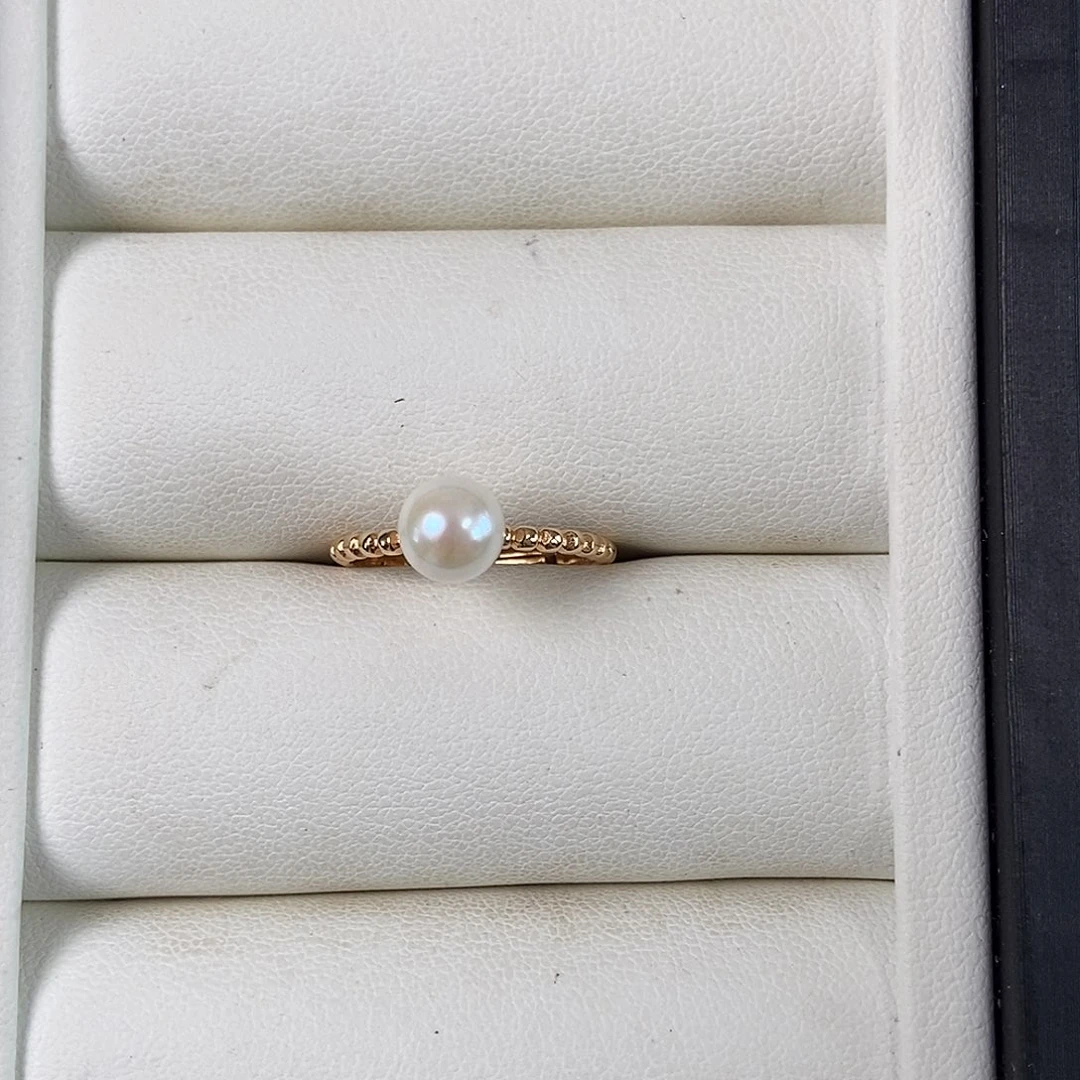 海水珍珠戒指银S925镶嵌