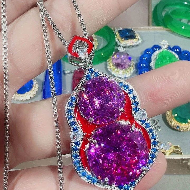 非金属红色蓝色满镶嵌