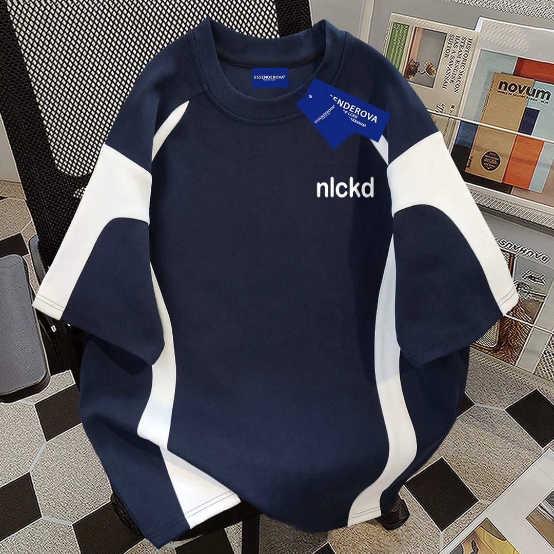 100%纯棉个性街头字母短袖t恤男女夏季宽松设计感休闲情侣上衣ins