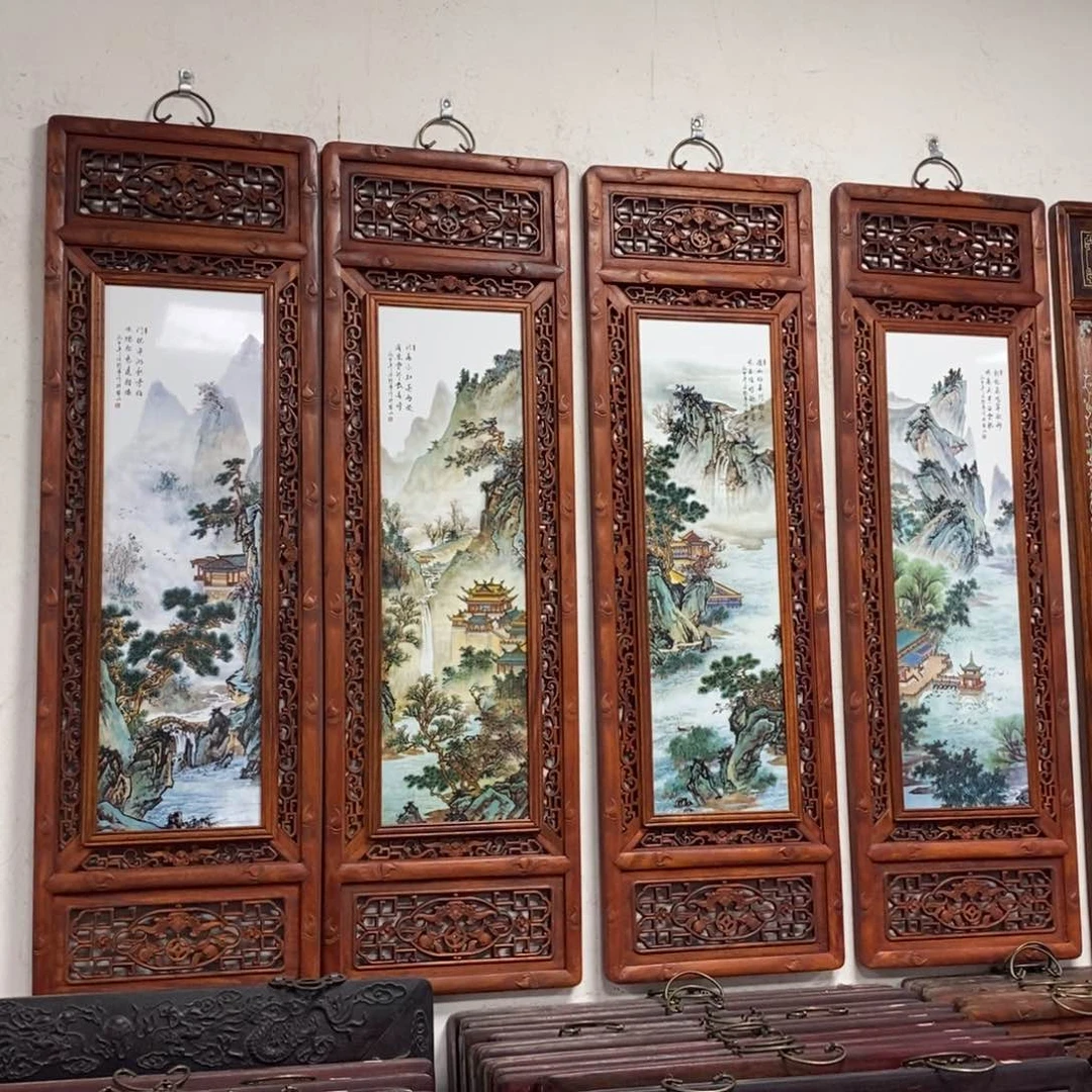 瓷片120*36*4 景德镇瓷板画柴窑烧制