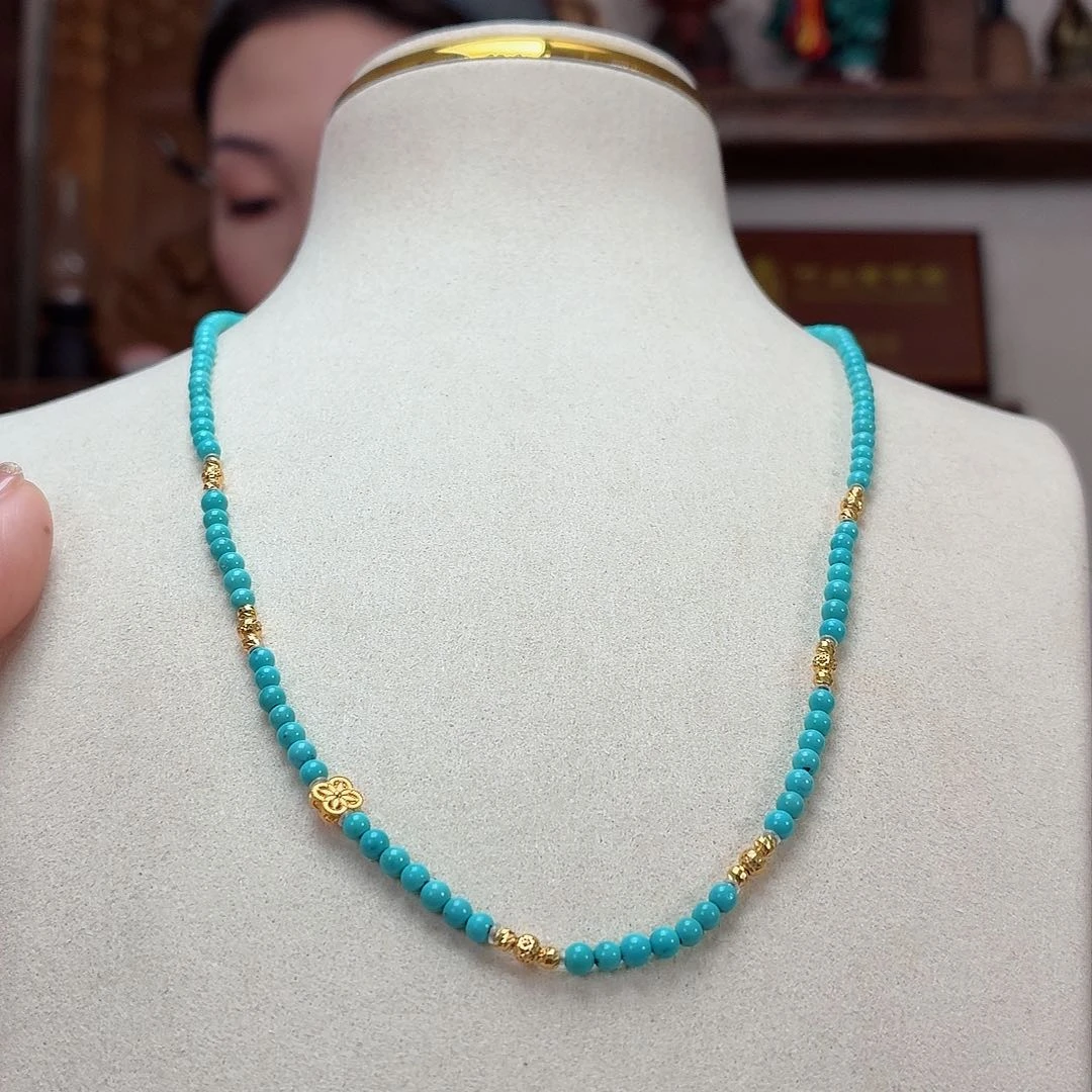 18K金镶嵌绿松石珠宝奇石