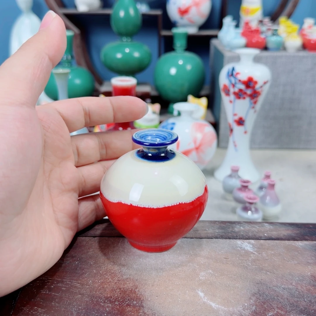 陶瓷手工小花器摆件