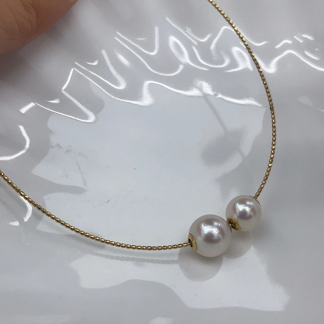 海水珍珠颈饰银S925镶嵌