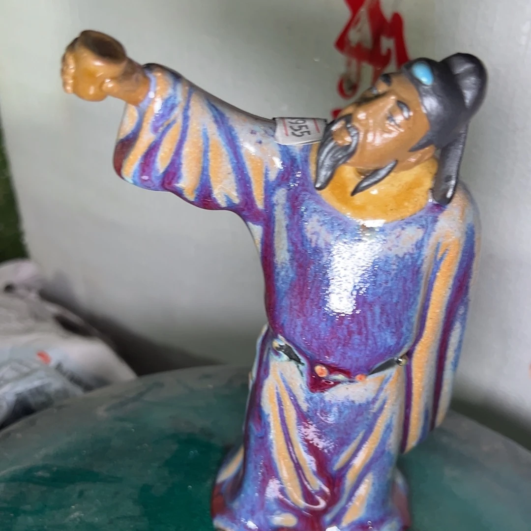 正宗岭南石湾盆放漏微瑕