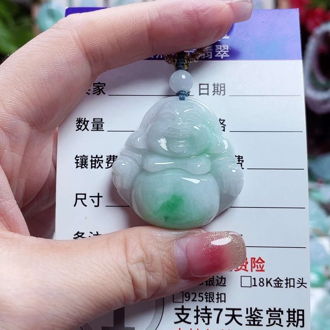 翡翠未镶嵌颈饰佛公15