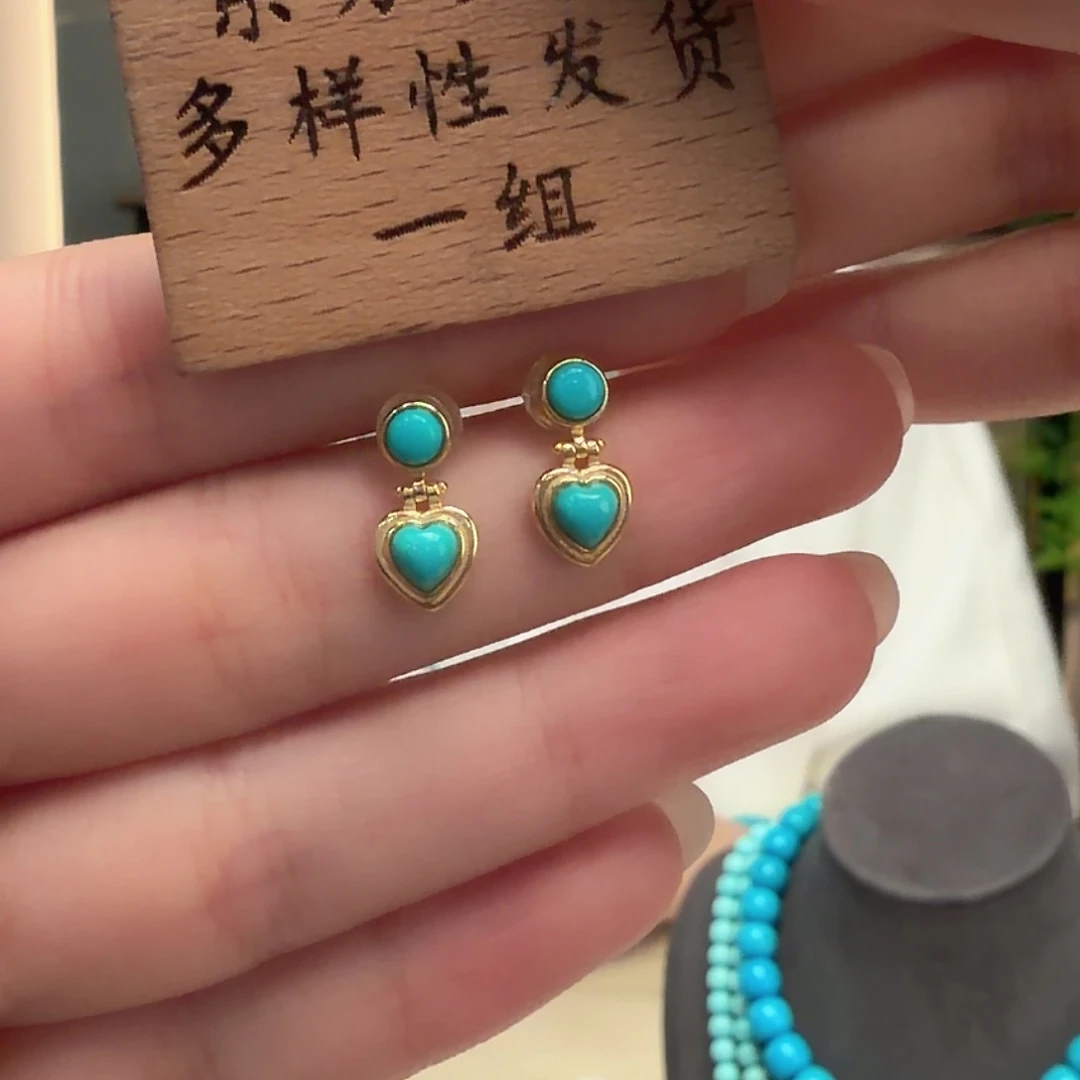 绿松石银S925镶嵌颈饰