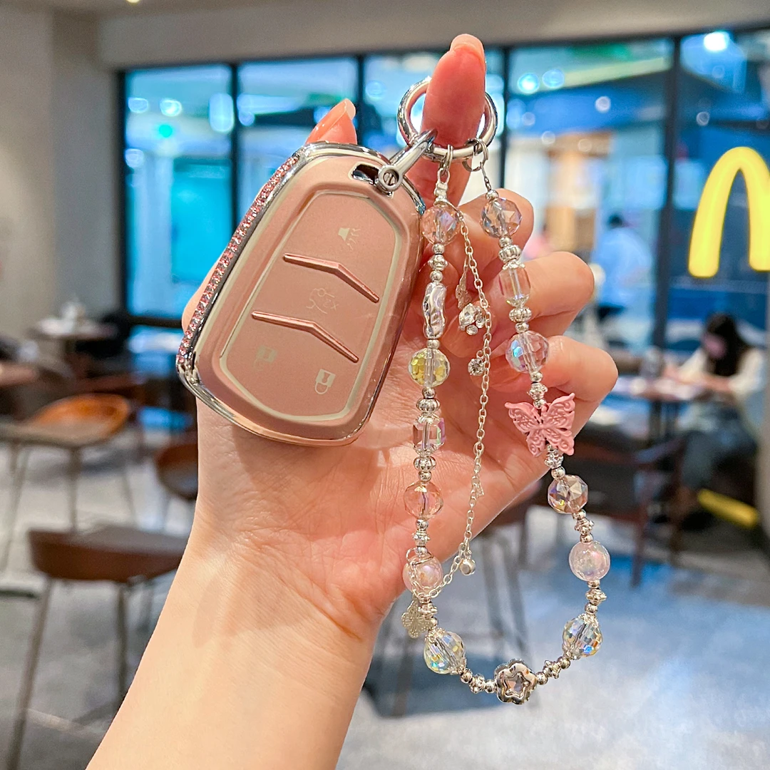 适用于凯迪拉克钥匙套GT4车xts壳ct6包atsl扣XT6女srx卡迪ct45