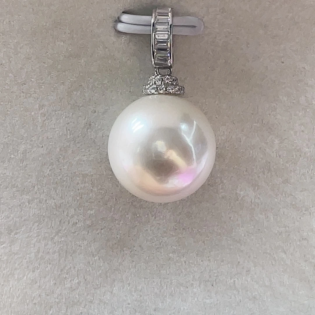 淡水珍珠银S925镶嵌颈饰