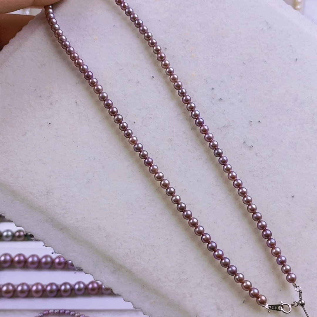 淡水珍珠颈饰银S925镶嵌