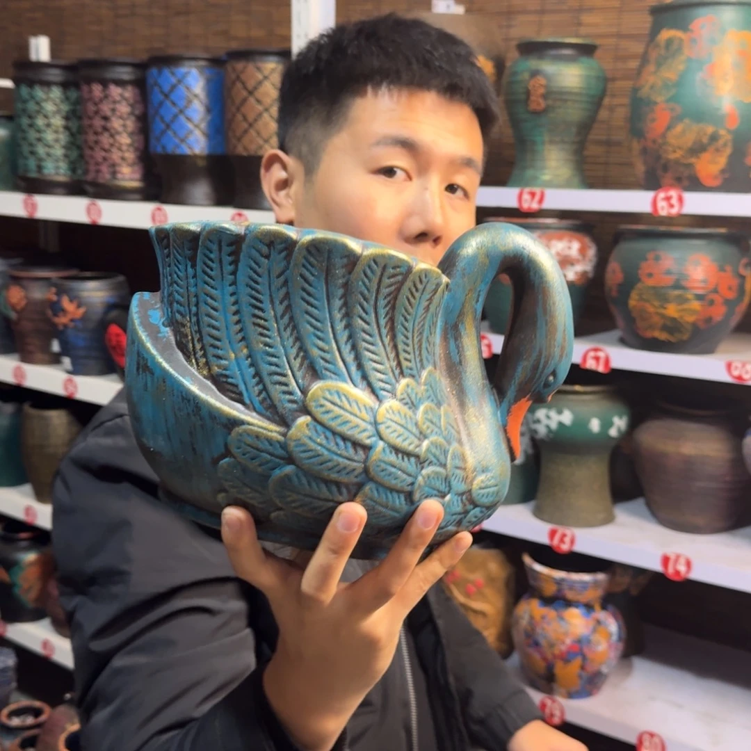 带孔高端浮雕花盆炸炸炸