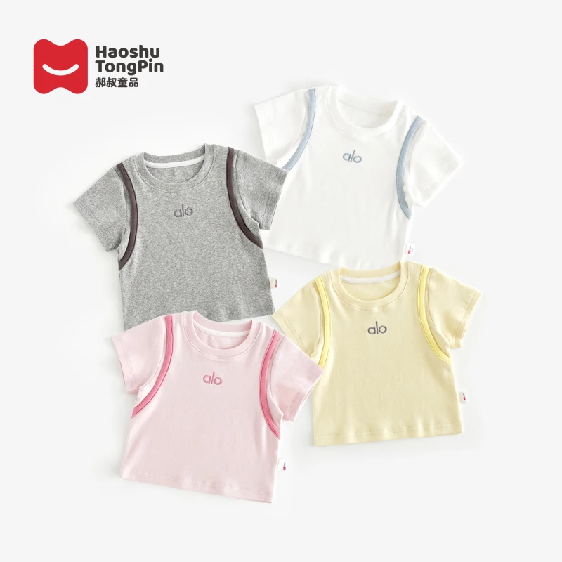 现货【亲子装】郝叔童品夏季新款高货2025亲子时尚针织短袖HZ52240