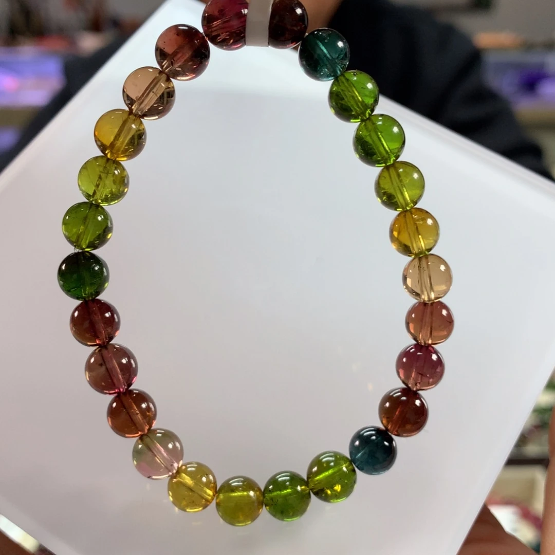 碧玺手链未镶嵌7.2毫米左右