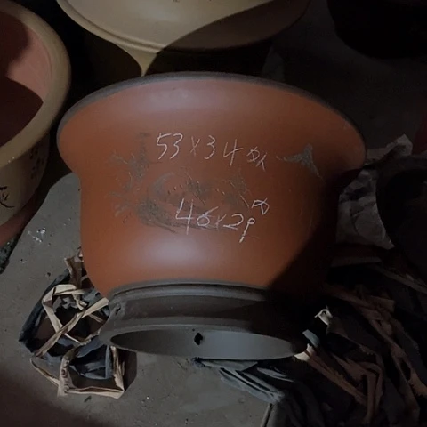 紫砂花盆大金钟一个