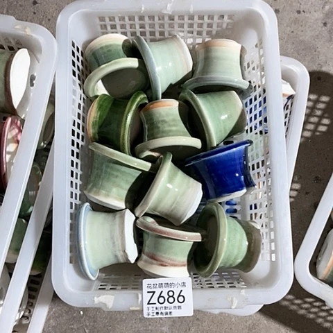 紫砂花盆686微瑕品口径4.5到5左右