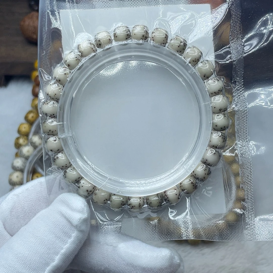 手串星月菩提原生态石玉8✖️7通体留白