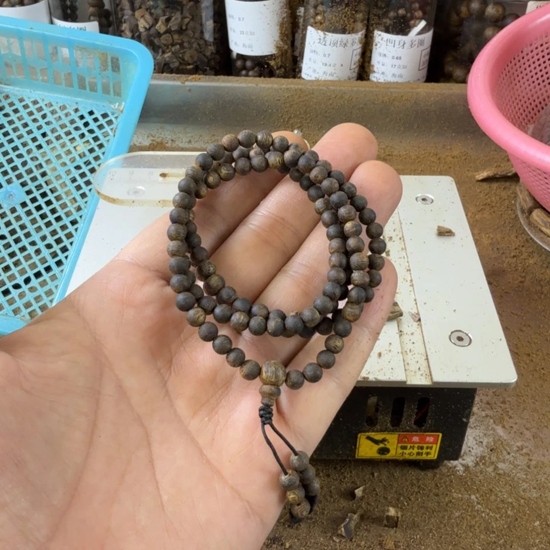 沉香碎屑沉香Y****n奇楠沉香海南莺歌绿卡5多圈12.1克