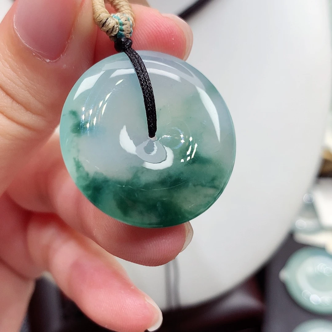 颈饰未镶嵌翡翠编号85，27.8/5.8