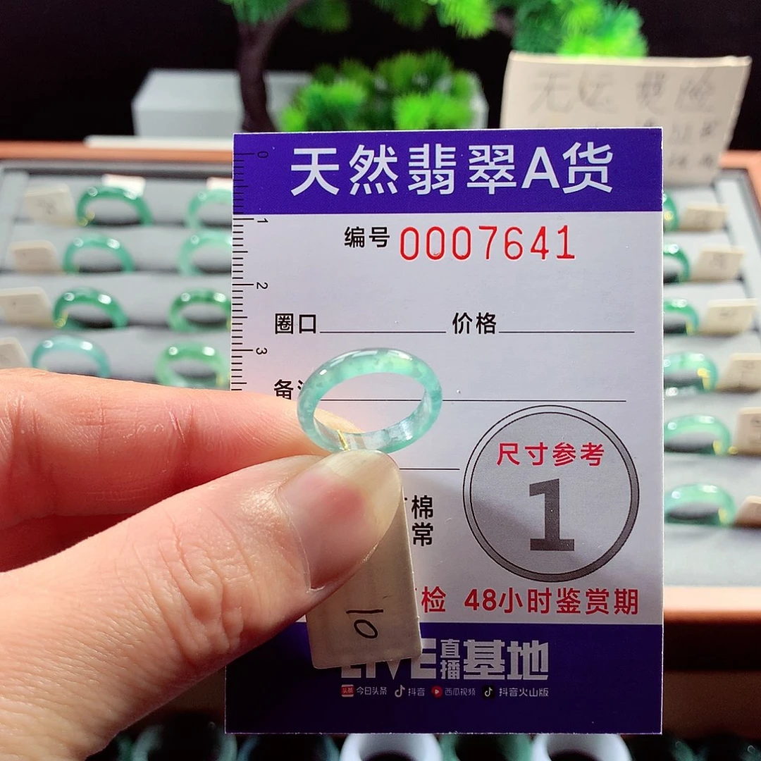 翡翠戒指未镶嵌10号
