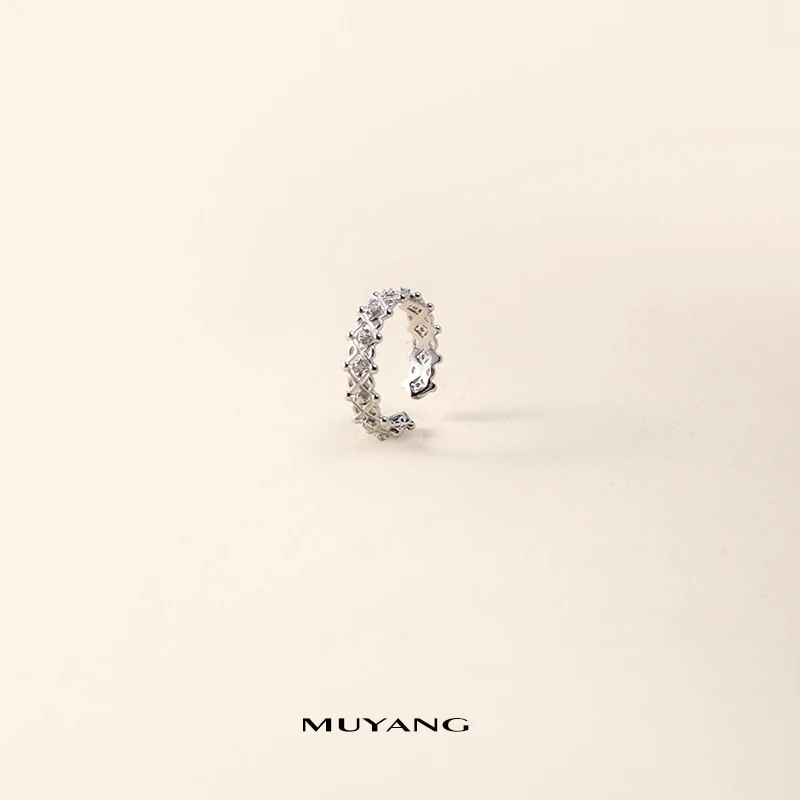 muyang/慕阳 925银戒指 轻奢时尚简约精致圣约戒指