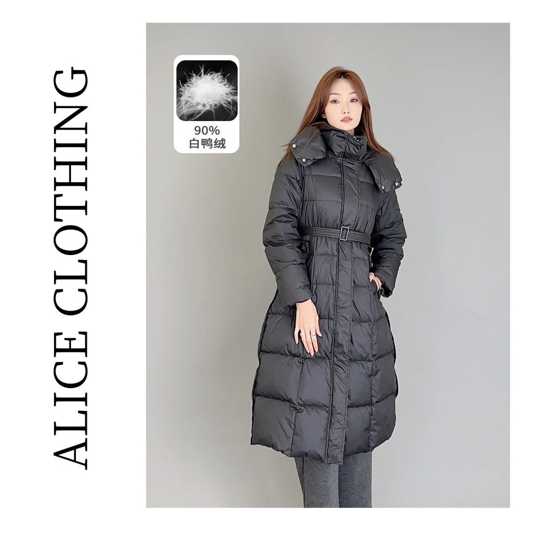 2ALICE 冬日暖被鸭绒羽绒服显瘦腰带 三角扣 S2136583Xr