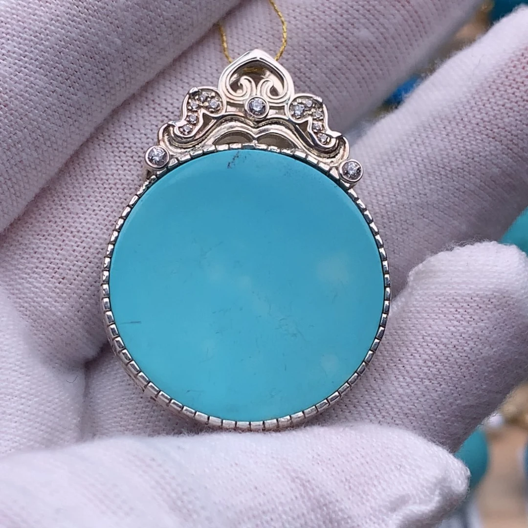 绿松石银S925镶嵌珠宝奇石