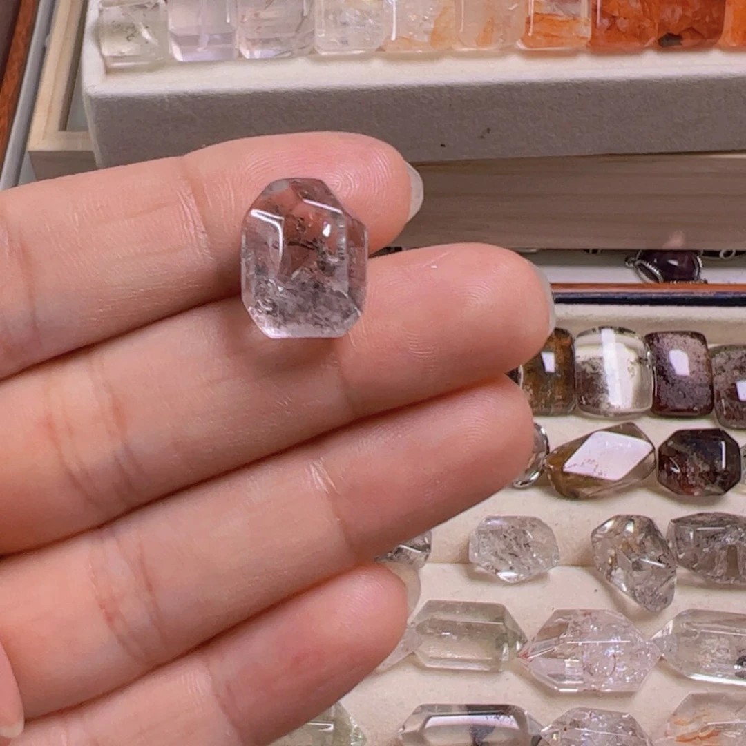 水晶手链银S800镀金镶嵌椰**咩