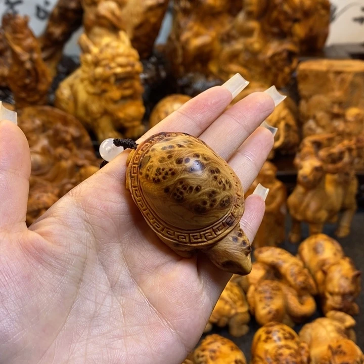 柏木乌龟手把件手把件