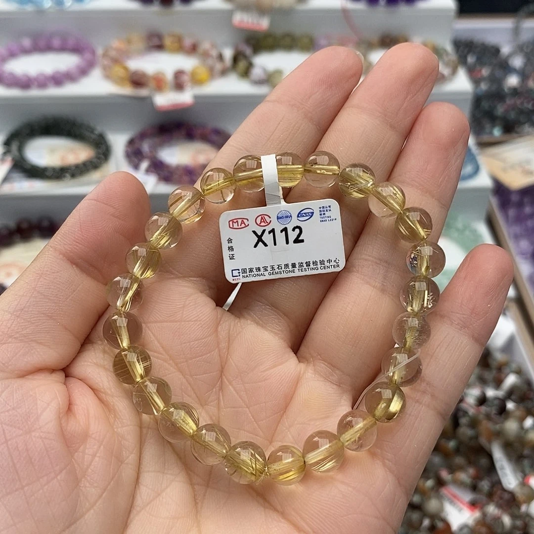 水晶手链未镶嵌8金发晶顺发X112