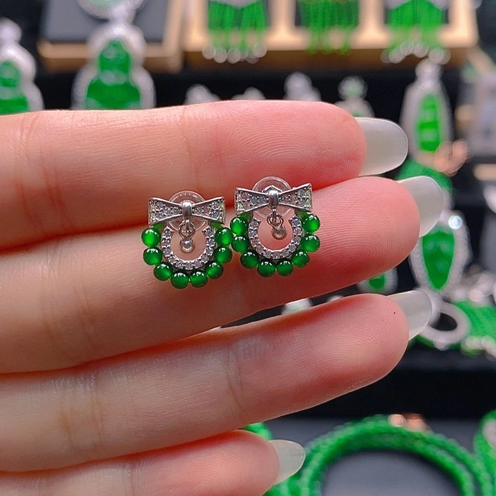 翡翠未镶嵌耳饰546888