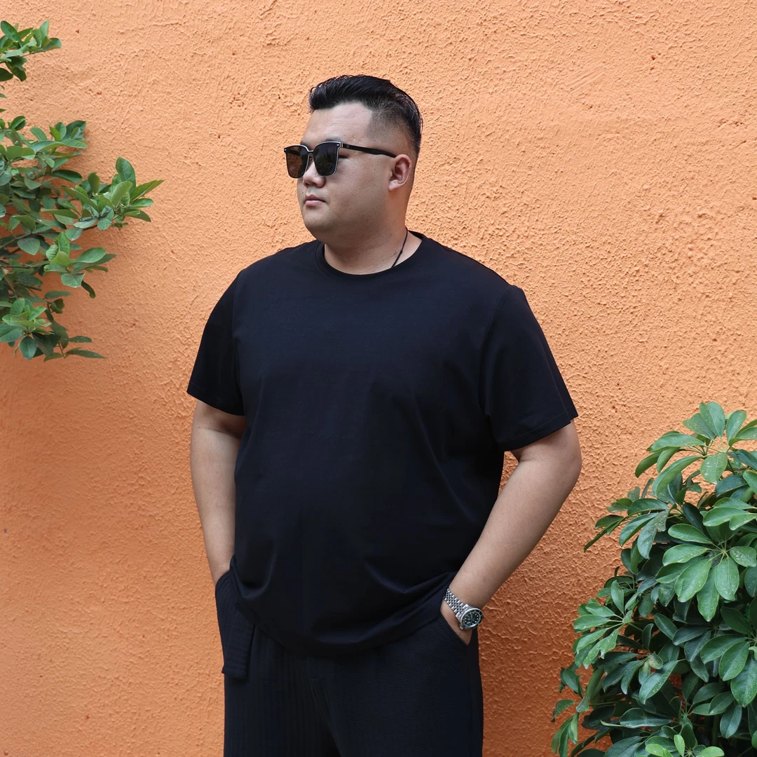 【宇老板】D-薄款圆领其他休闲夏季短袖T恤潮流透气上衣大码男装