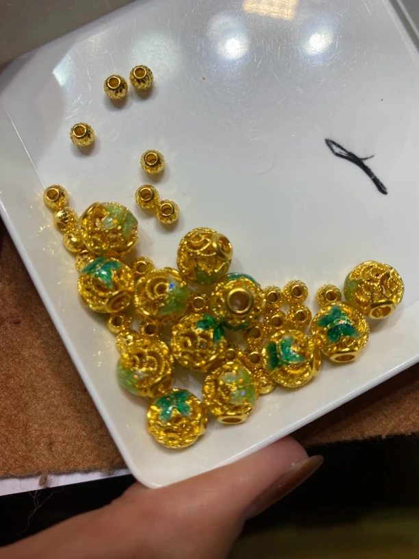 足金999烧蓝转运珠6+6+24个