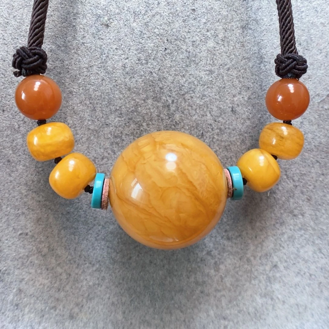 未镶嵌项链蜜蜡蜜蜡锁骨