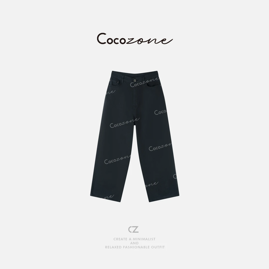 COCO ZONE 刘一一 【莱赛尔棉混纺】复古水洗休闲牛仔裤CD2A0370