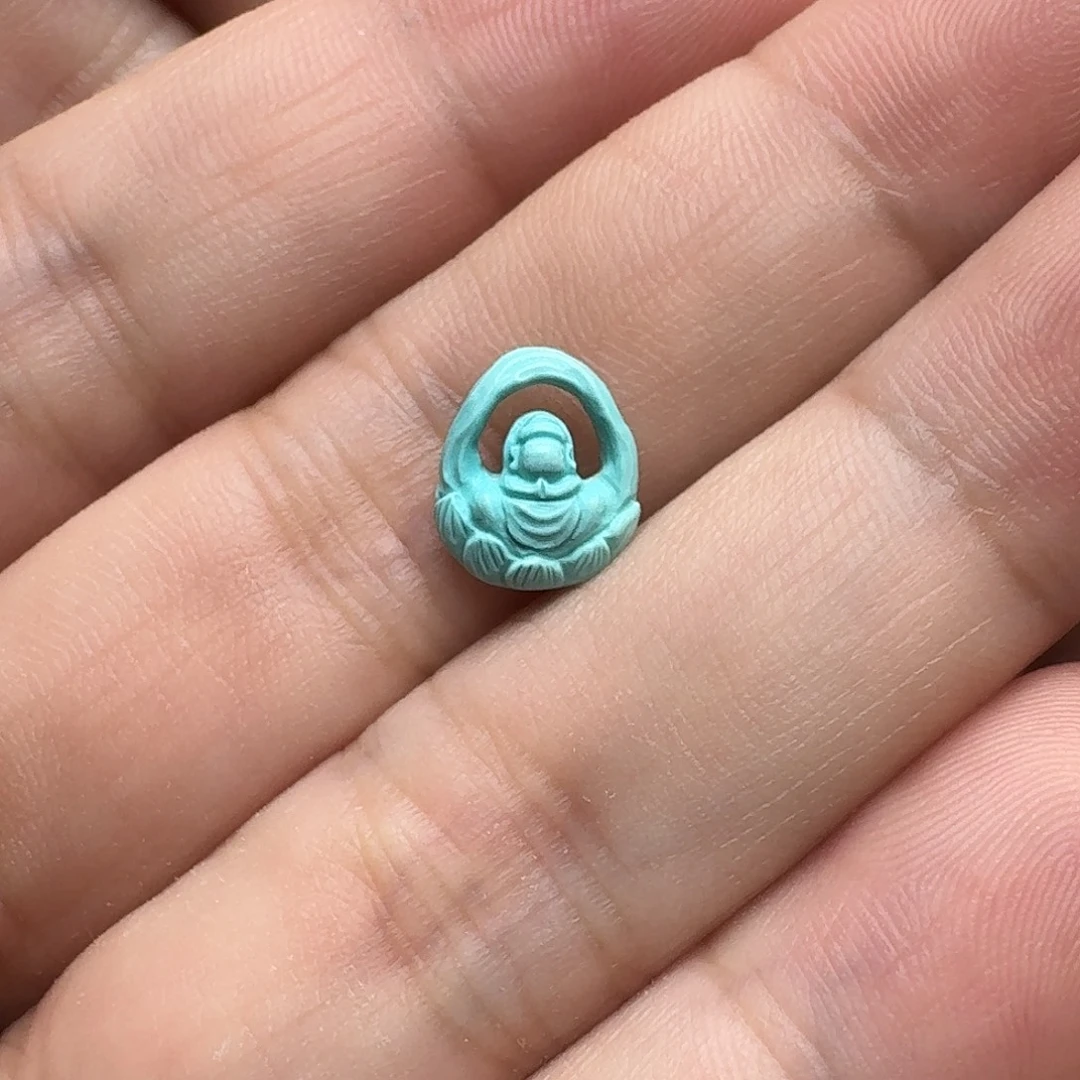 绿松石未镶嵌镂空无相佛