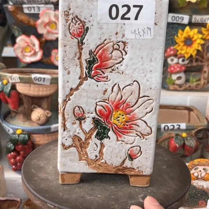 紫砂花盆粗陶材质多肉花盆