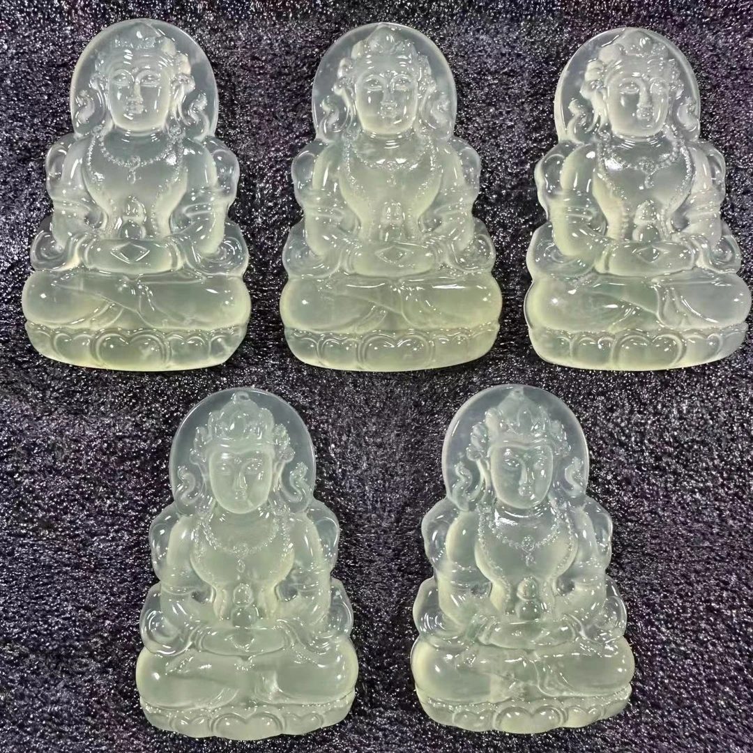 【玉矿福利】纯天然蛇纹石玉未镶嵌多样性发其一吊坠中渡母观音