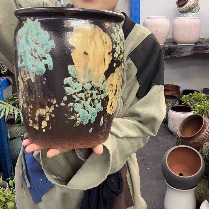 20×25 -粗陶花盆有孔-买买买