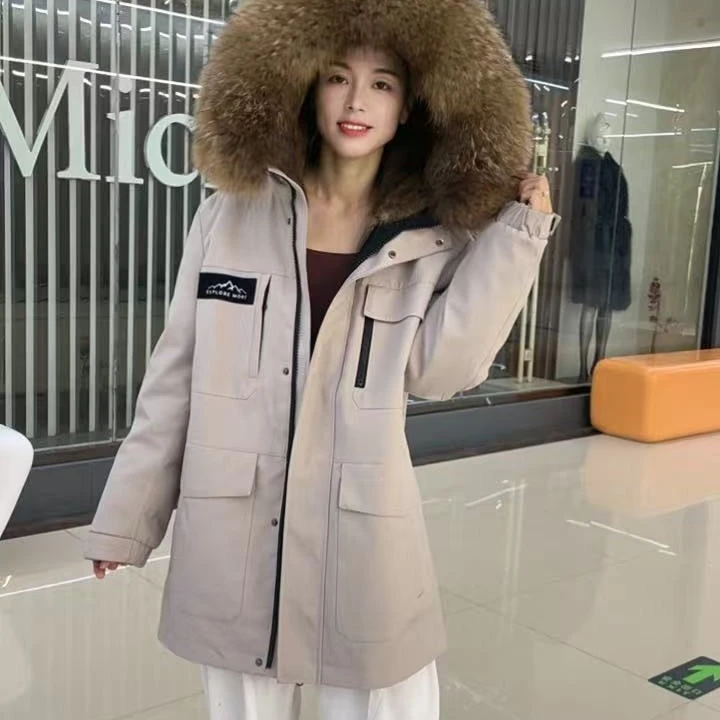 时尚连帽外套潮流脱卸秋冬派克服大码上装休闲中长款保暖