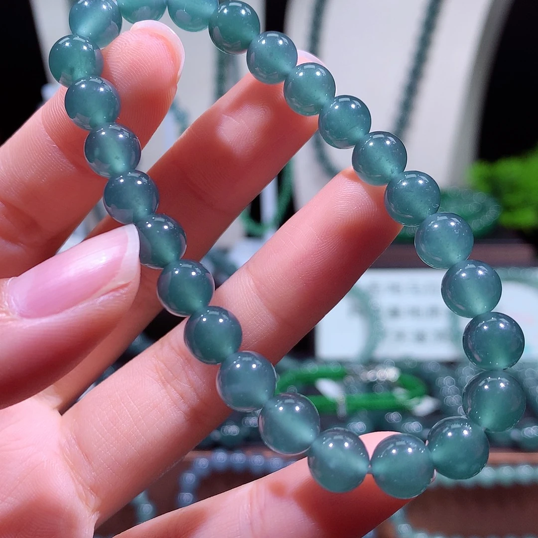 翡翠未镶嵌手链天然a货翡翠手串8