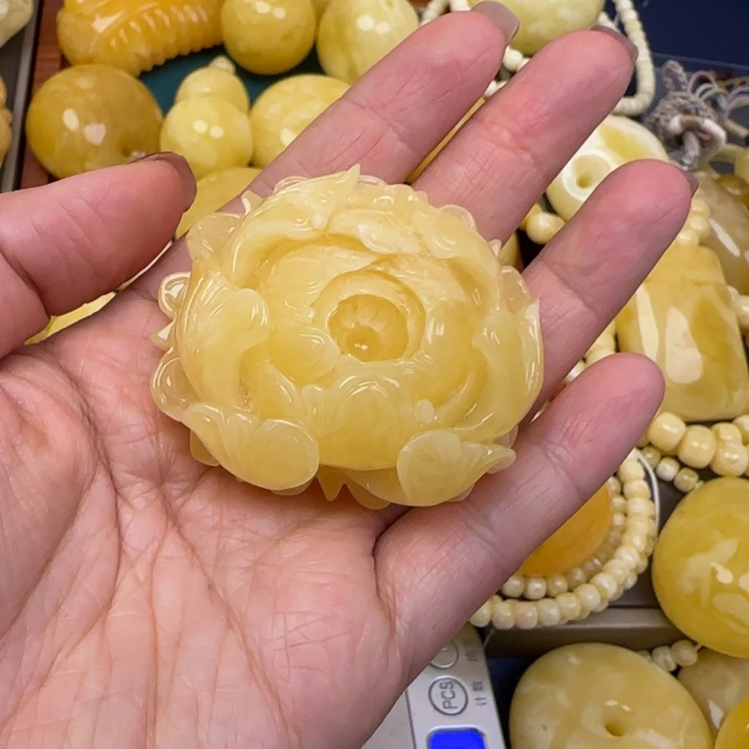 蜜蜡颈饰未镶嵌天然蜜蜡