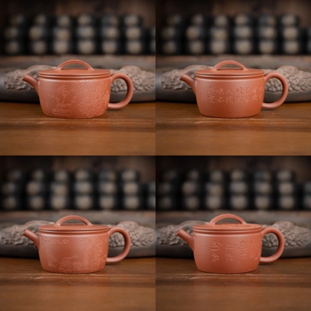 『市级韦冬艳薄胎汉瓦多款可选』坭兴陶手工制作精工雕刻薄款茶壶