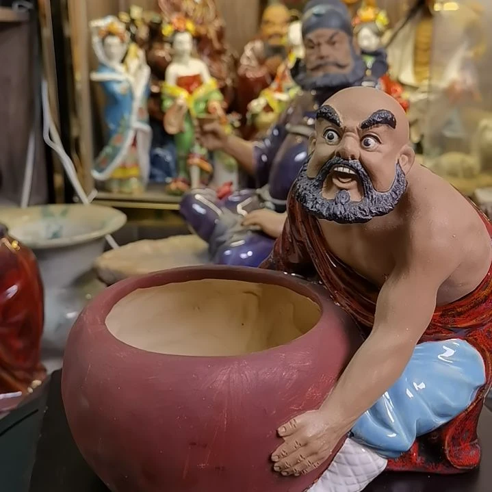 中***梦陶石湾公仔陶瓷摆件