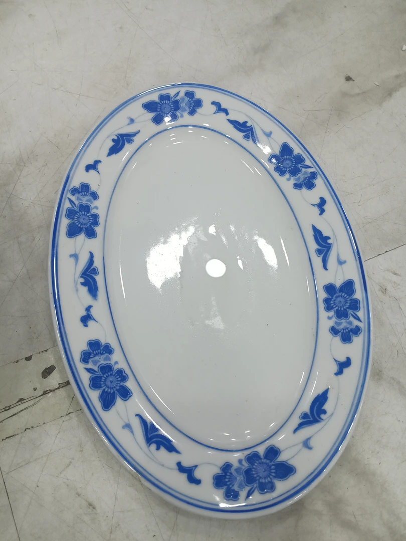 群力平鱼盘子28cm微瑕