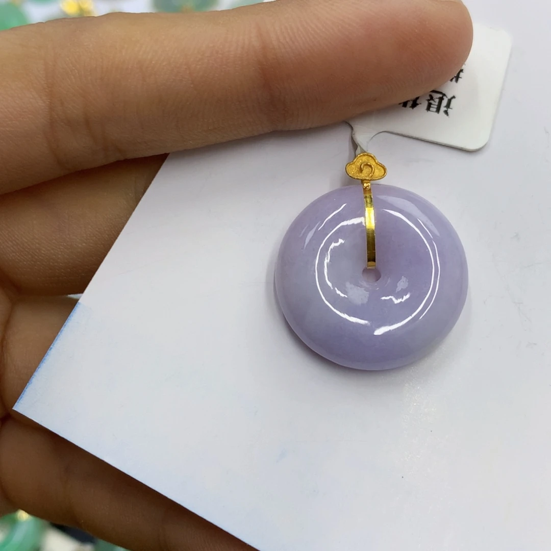 翡翠18K金镶嵌颈饰翡翠